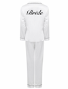 personalised bridal satin long pyjama set | personalised bridal satin pyjamas bride (change according to colour image)