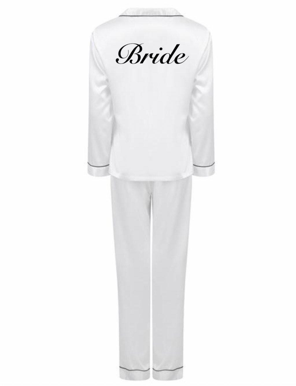 personalised bridal satin long pyjama set | personalised bridal satin pyjamas bride (change according to colour image)