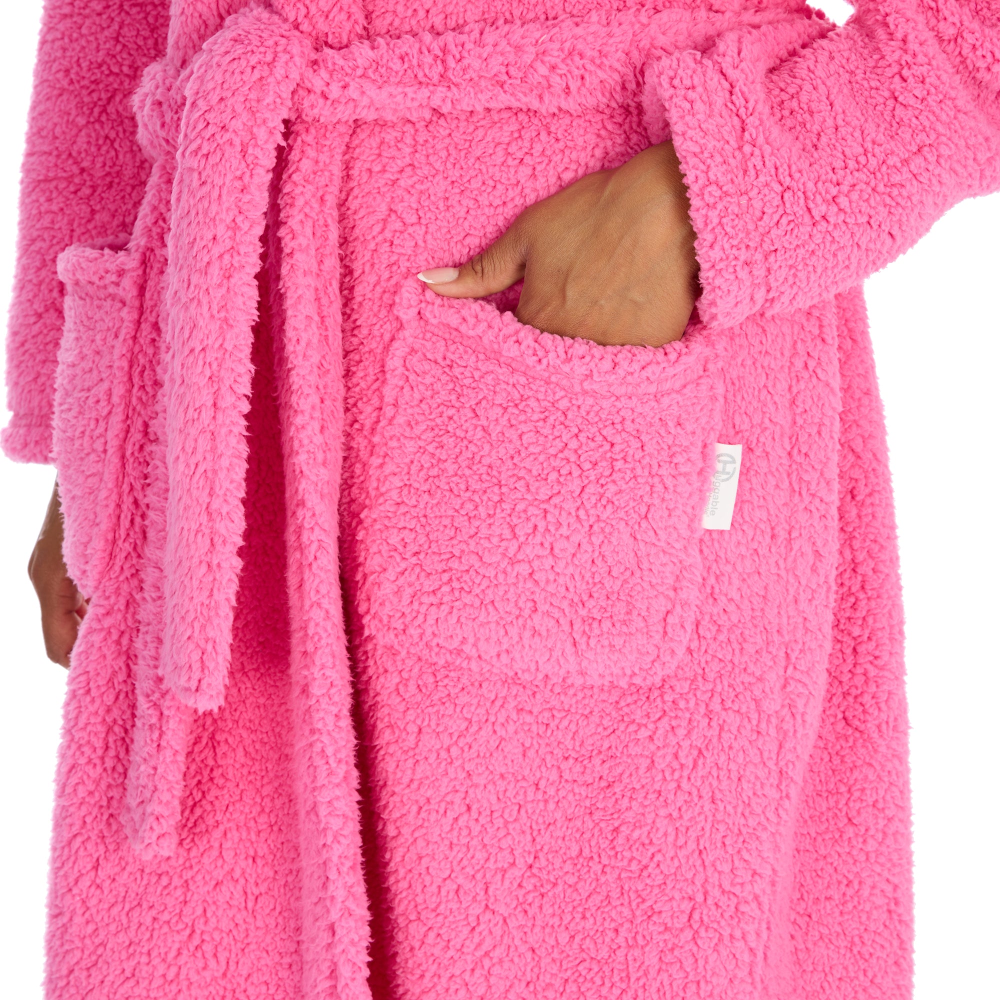 Ladies premium borg personalised dressing gown