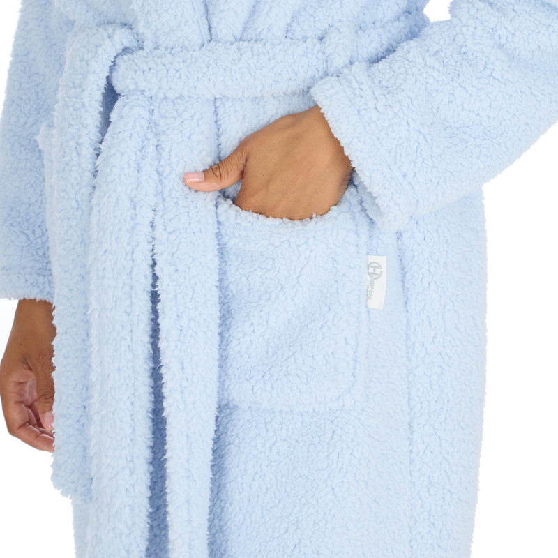 personalised premium borg fleece dressing gown | personalised borg fleece dressing gown (change according to colour image)