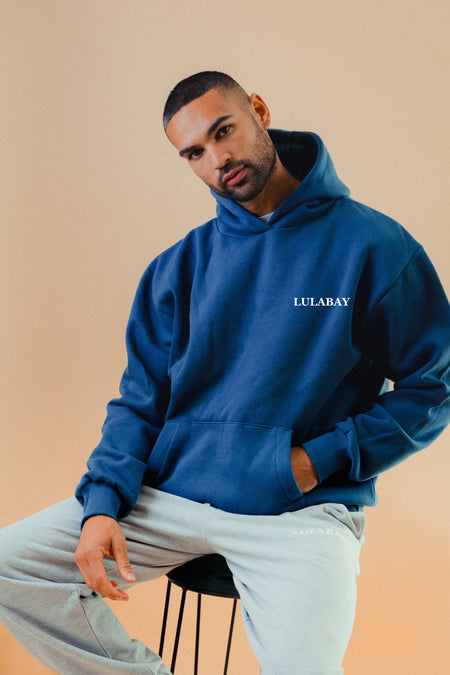 Lulabay men's luxury branded hoodie | oversized branded hoodie for men | heavyweight Lulabay hoodie