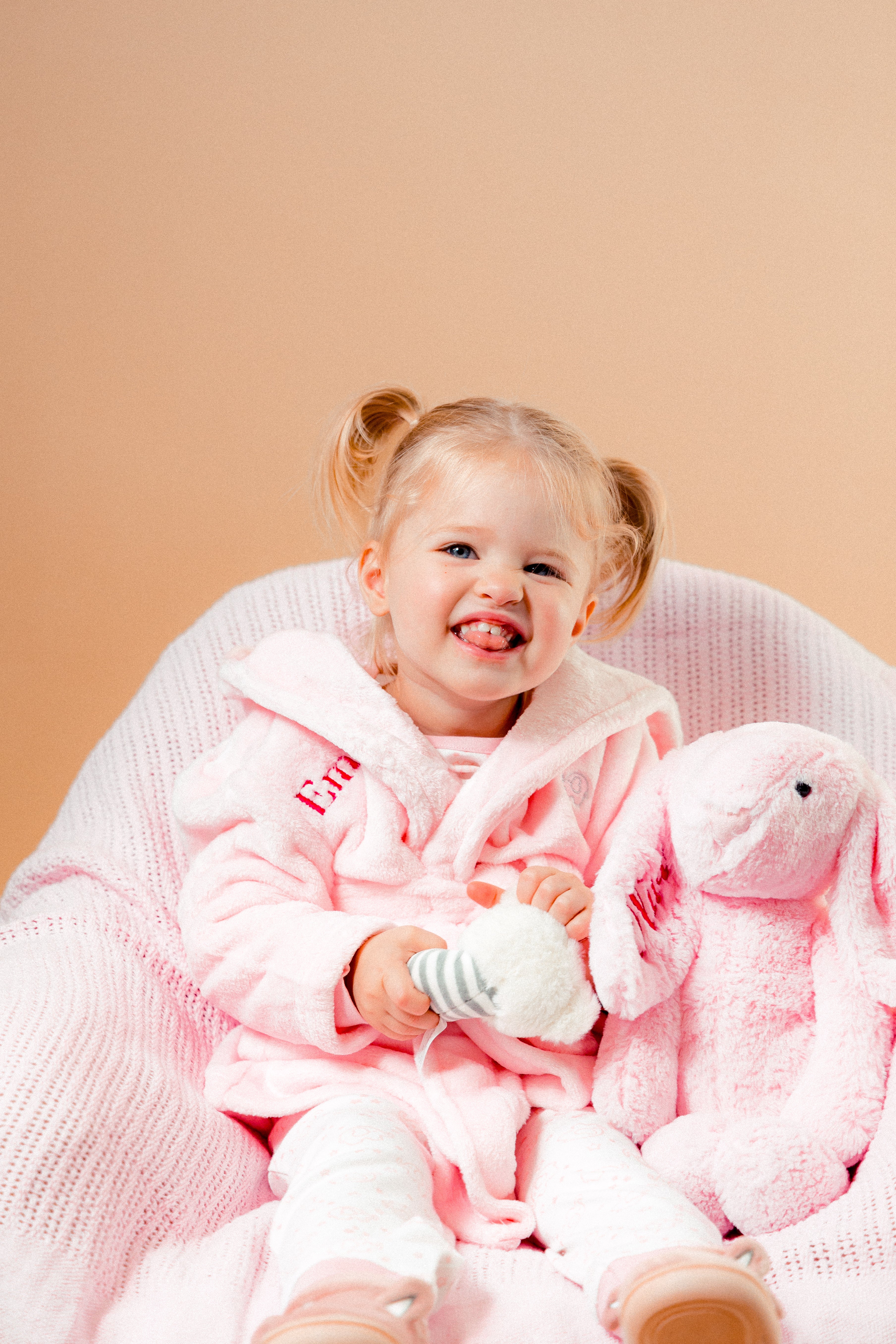 Baby's hooded personalised dressing gown