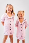 Girls short jersey personalised pyjamas set