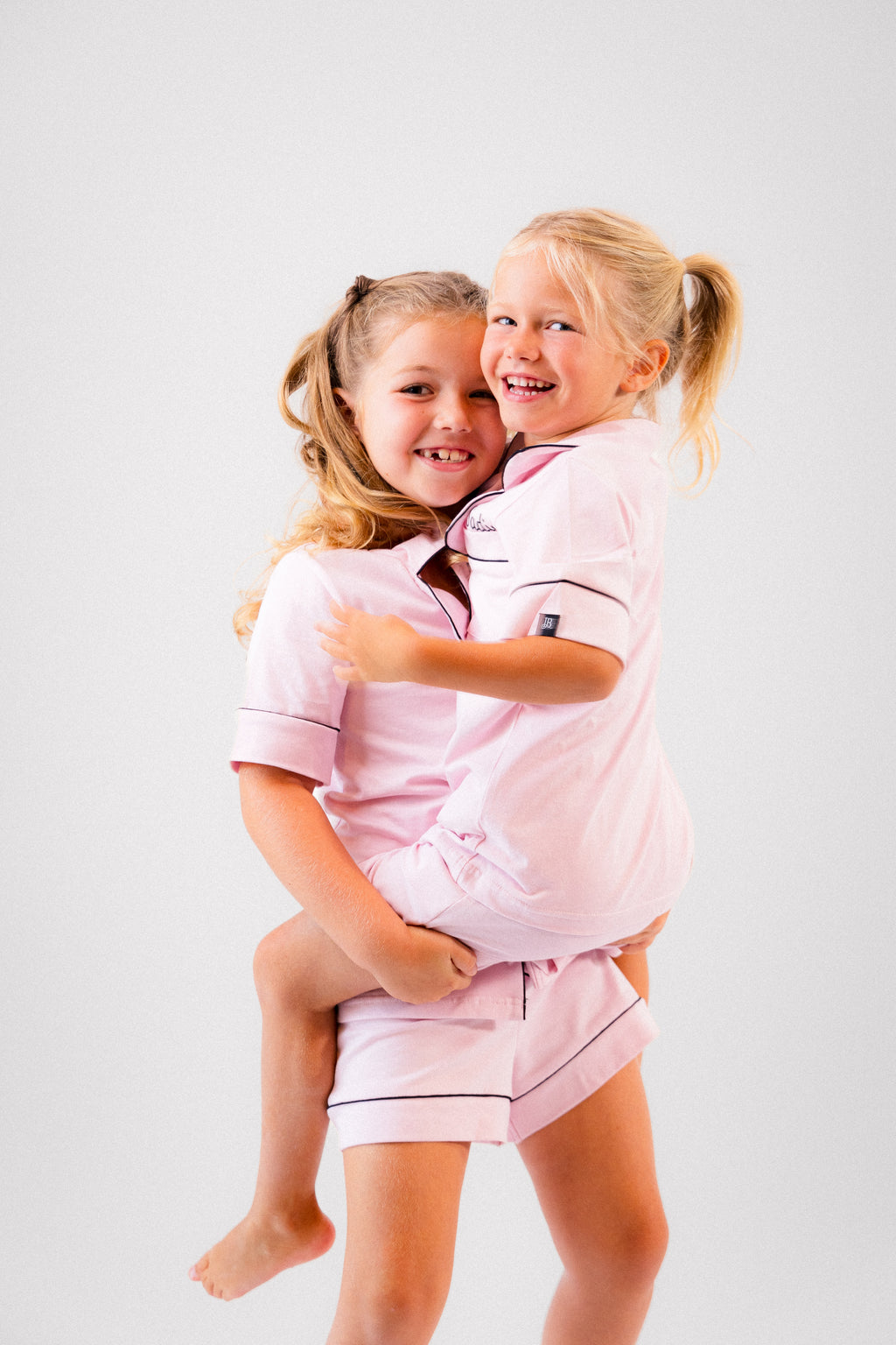 Girls short jersey personalised pyjamas set