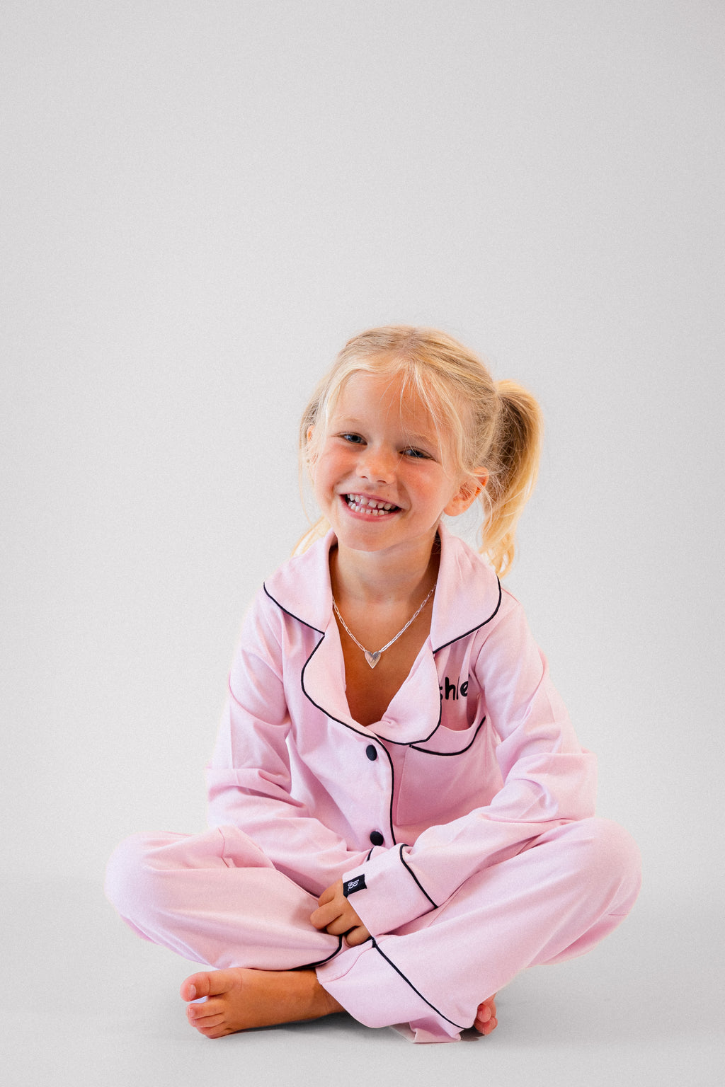 Girls long jersey personalised pyjamas
