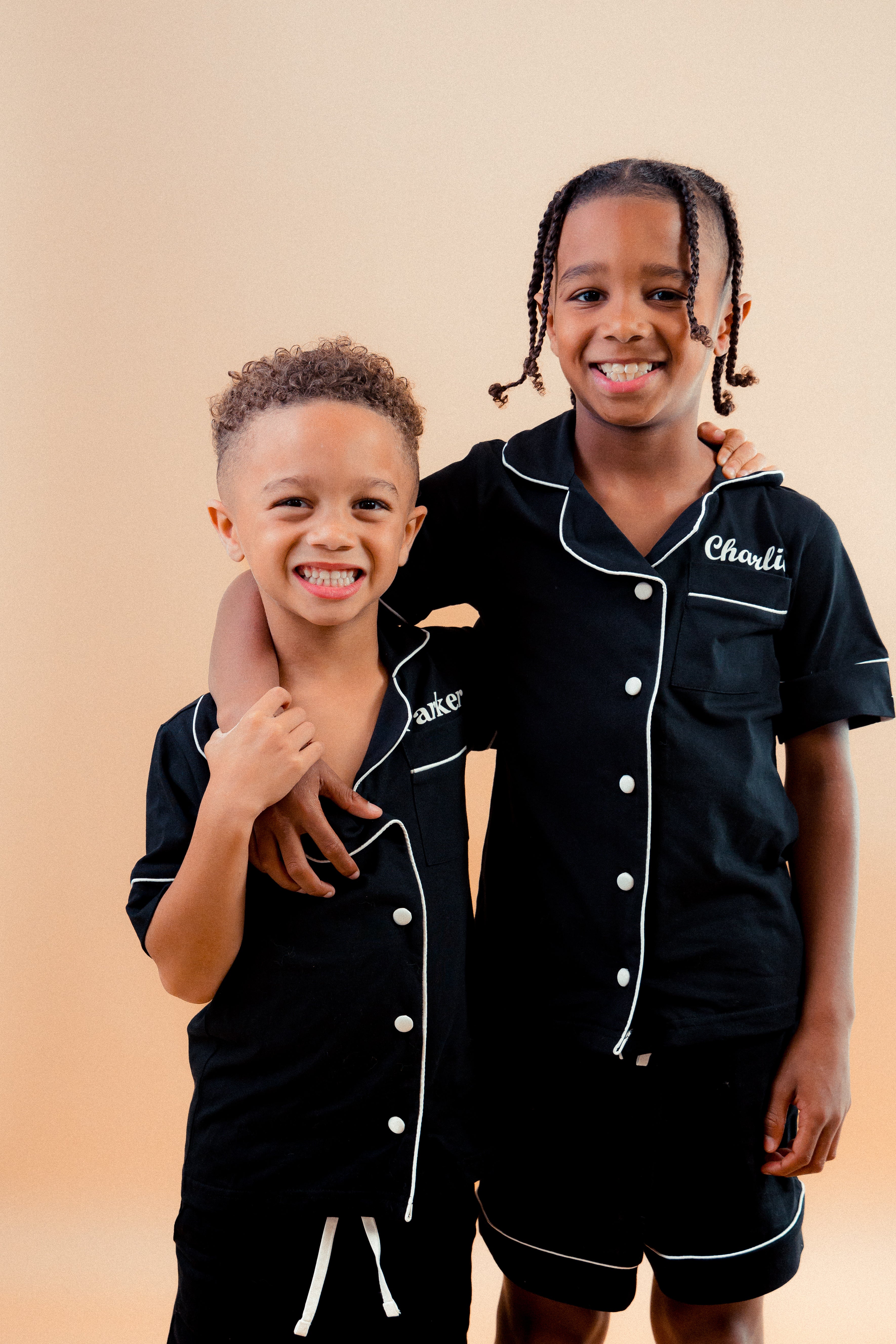 Boys short sleeve jersey personalised pyjamas