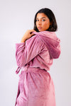 personalised plush fleece dressing gown | personalised hooded plush fleece dressing gown (change according to colour image)