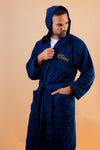 personalised Mr & Mrs Egyptian cotton towelling robes | personalised Mr & Mrs luxury cotton robes white