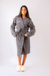 personalised Mrs Egyptian cotton hooded dressing gown | personalised Mrs white towelling dressing gown