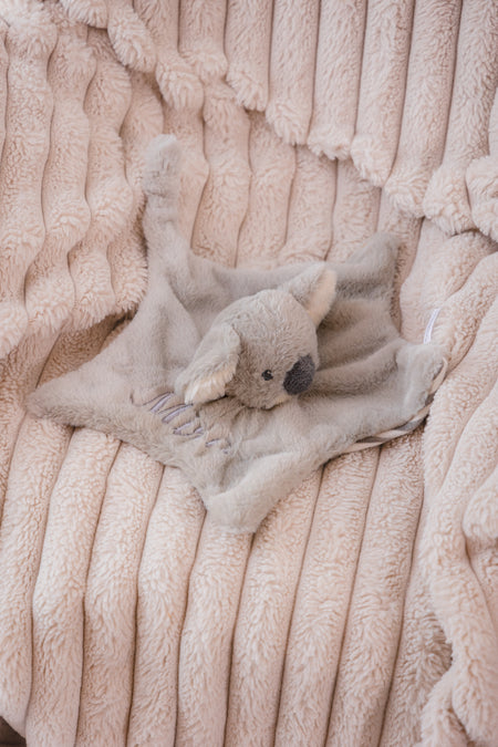 baby personalised recycled koala comforter | personalised koala comfort blanket | embroidered recycled koala comforter | sustainable baby koala comfort toy