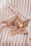 baby personalised recycled monkey comforter | personalised monkey comfort blanket | embroidered recycled monkey comforter | sustainable baby monkey comfort toy