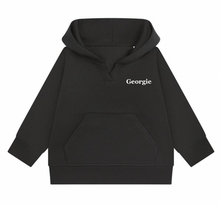 baby personalised sustainable hoodie | personalised baby hoodie | recycled baby hoodie | embroidered baby sustainable hoodie