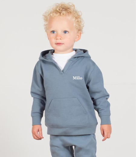 baby personalised sustainable hoodie | personalised baby hoodie | recycled baby hoodie | embroidered baby sustainable hoodie