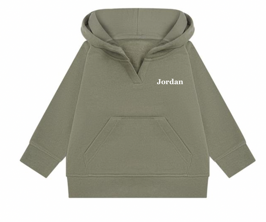 kids personalised sustainable hoodie | unisex personalised hoodie for children | recycled cotton kids hoodie | matching family sustainable hoodie