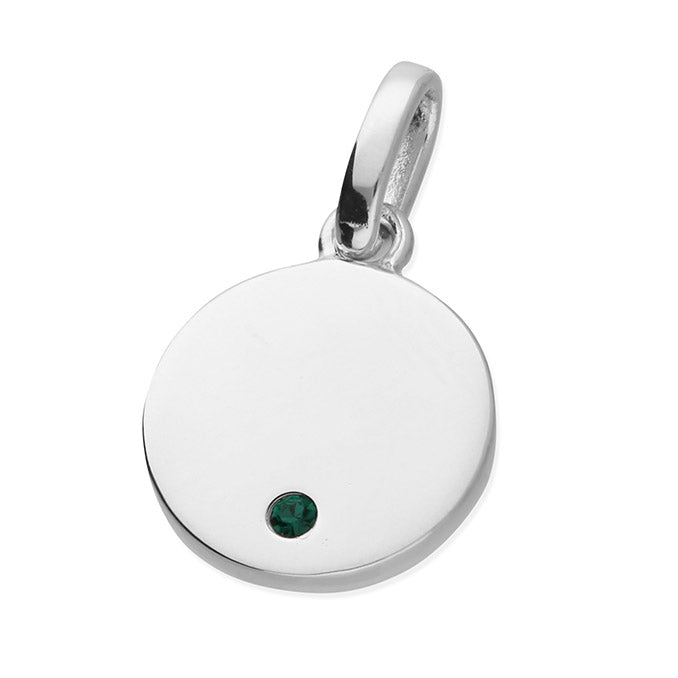 Womens round birthstone personalised necklace
