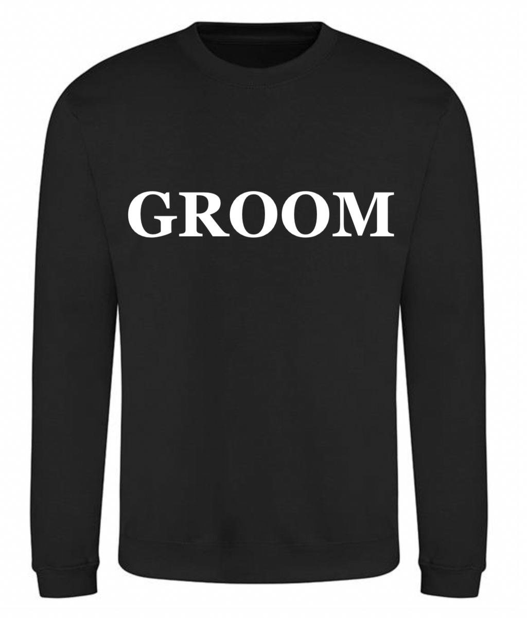 GROOM personalised sweatshirt | personalised groom sweatshirt | men's personalised wedding sweatshirt