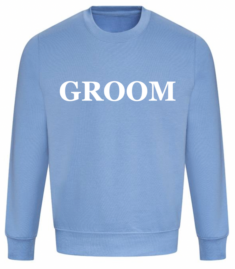 GROOM personalised sweatshirt | personalised groom sweatshirt | men's personalised wedding sweatshirt