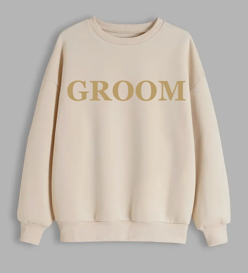 GROOM personalised sweatshirt | personalised groom sweatshirt | men's personalised wedding sweatshirt