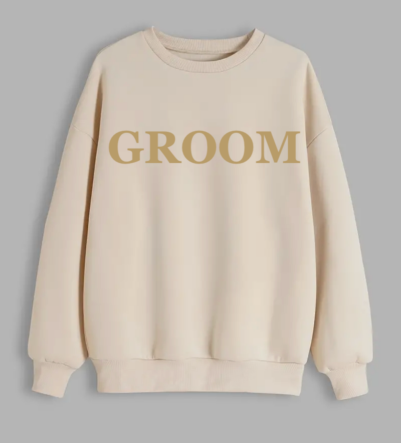 GROOM personalised sweatshirt | personalised groom sweatshirt | men's personalised wedding sweatshirt