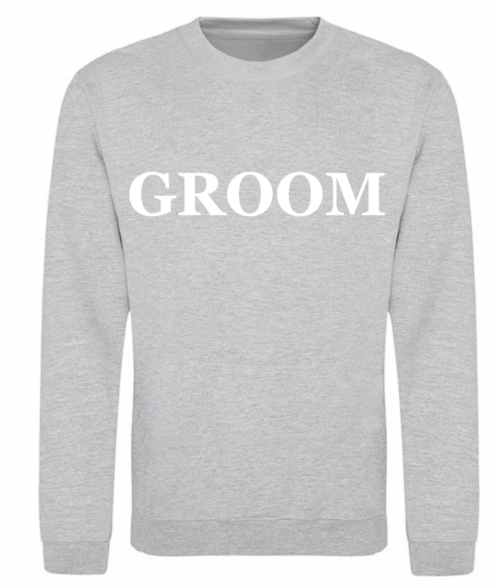 GROOM personalised sweatshirt | personalised groom sweatshirt | men's personalised wedding sweatshirt
