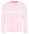 GROOM personalised sweatshirt | personalised groom sweatshirt | men's personalised wedding sweatshirt