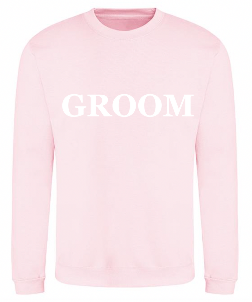 GROOM personalised sweatshirt | personalised groom sweatshirt | men's personalised wedding sweatshirt