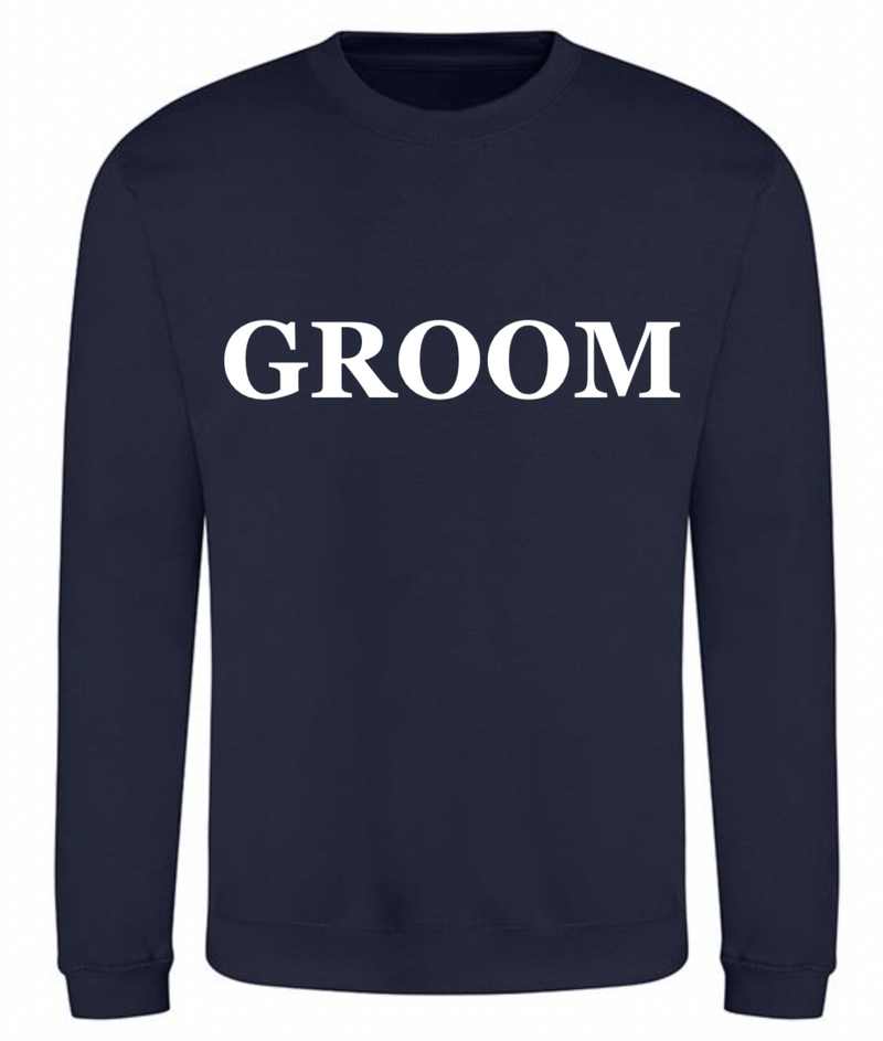 GROOM personalised sweatshirt | personalised groom sweatshirt | men's personalised wedding sweatshirt