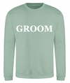 GROOM personalised sweatshirt | personalised groom sweatshirt | men's personalised wedding sweatshirt