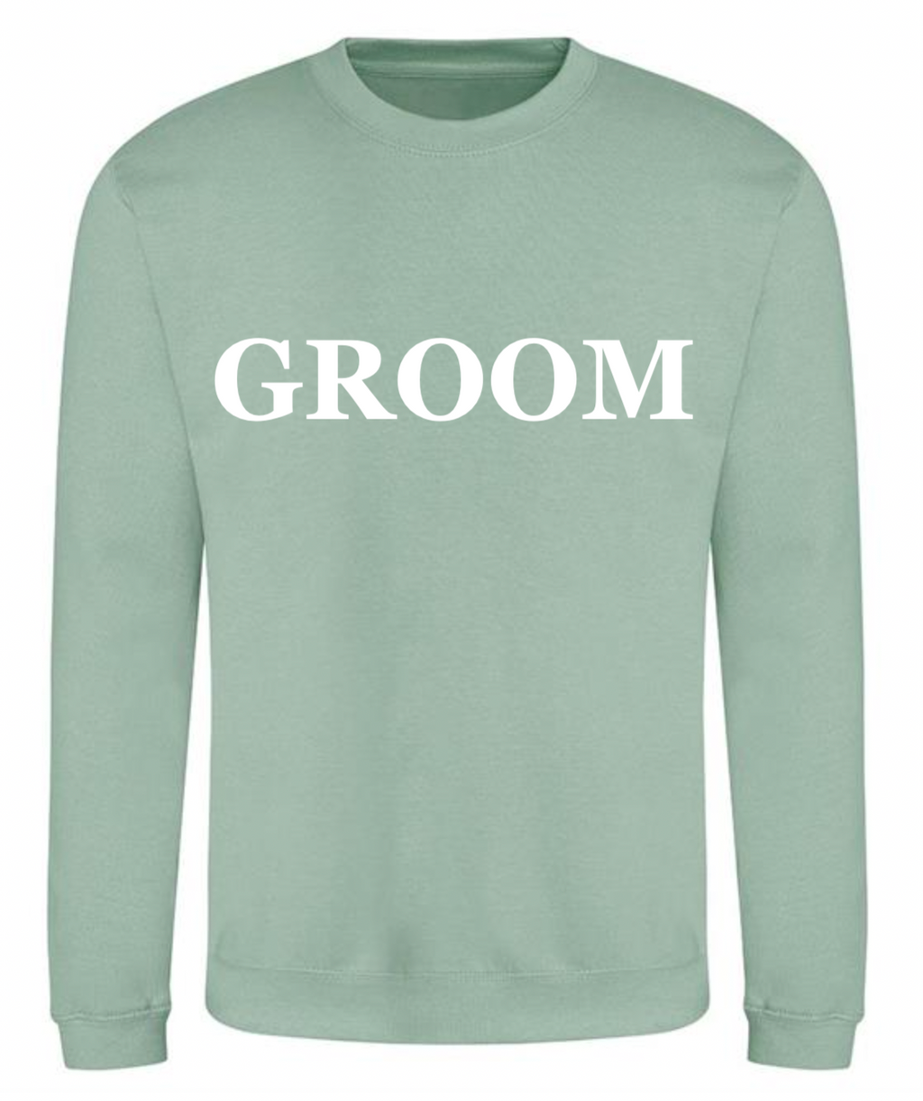 GROOM personalised sweatshirt | personalised groom sweatshirt | men's personalised wedding sweatshirt