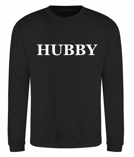 HUBBY personalised sweatshirt | personalised groom sweatshirt | personalised men's wedding sweatshirt