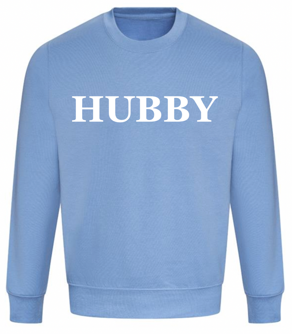 HUBBY personalised sweatshirt | personalised groom sweatshirt | personalised men's wedding sweatshirt