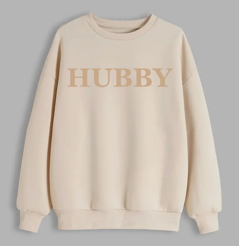 HUBBY personalised sweatshirt | personalised groom sweatshirt | personalised men's wedding sweatshirt