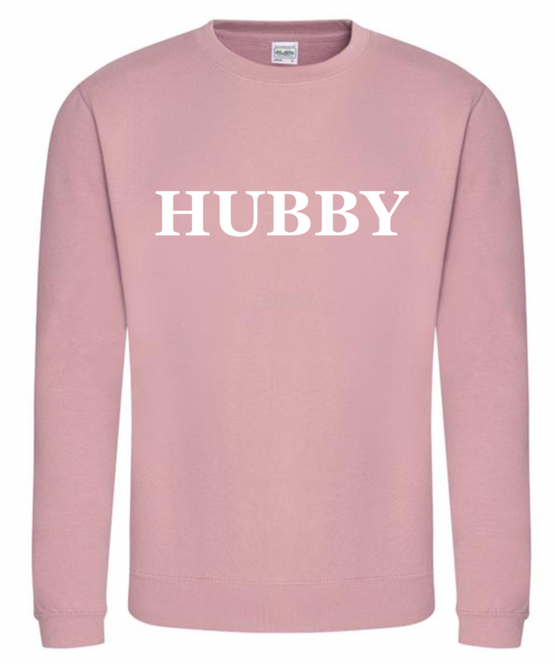 HUBBY personalised sweatshirt | personalised groom sweatshirt | personalised men's wedding sweatshirt