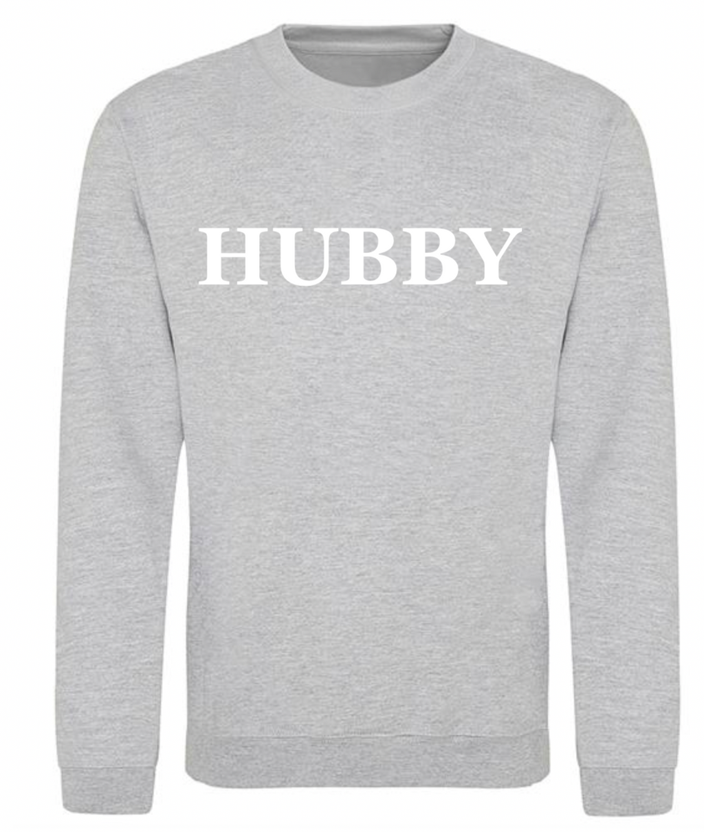 HUBBY personalised sweatshirt | personalised groom sweatshirt | personalised men's wedding sweatshirt