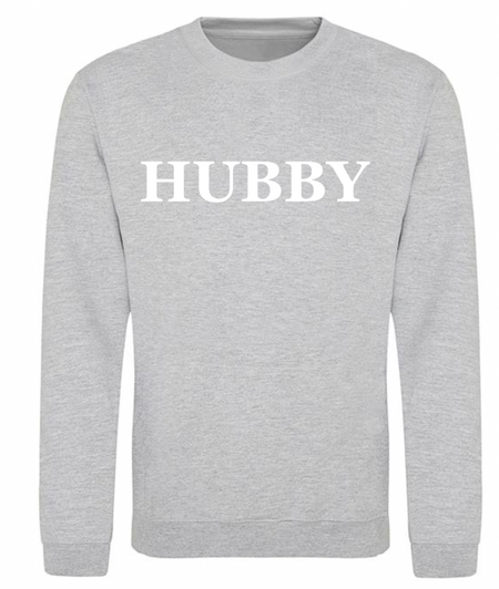 HUBBY personalised sweatshirt | personalised groom sweatshirt | personalised men's wedding sweatshirt