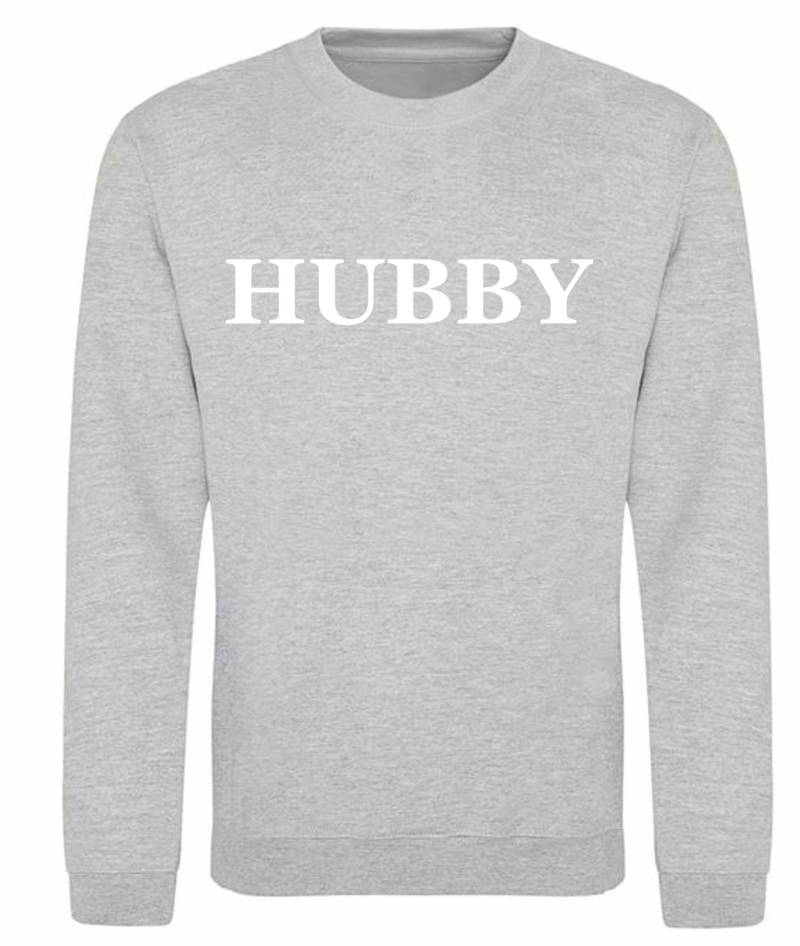 HUBBY personalised sweatshirt | personalised groom sweatshirt | personalised men's wedding sweatshirt