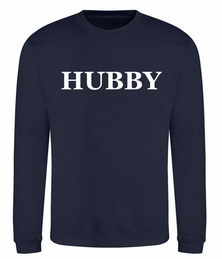 HUBBY personalised sweatshirt | personalised groom sweatshirt | personalised men's wedding sweatshirt
