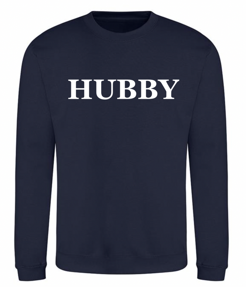 HUBBY personalised sweatshirt | personalised groom sweatshirt | personalised men's wedding sweatshirt