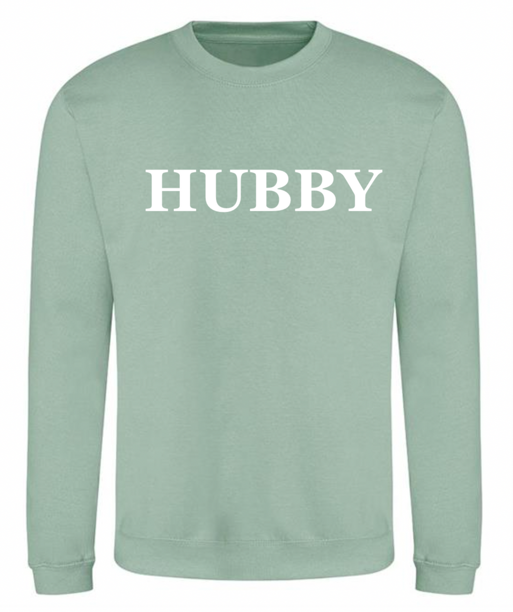 HUBBY personalised sweatshirt | personalised groom sweatshirt | personalised men's wedding sweatshirt