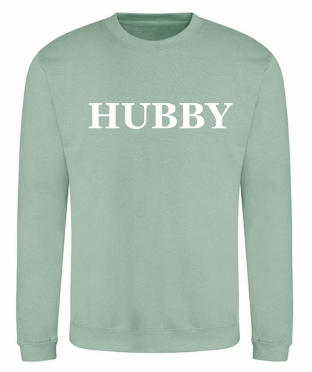 HUBBY personalised sweatshirt | personalised groom sweatshirt | personalised men's wedding sweatshirt