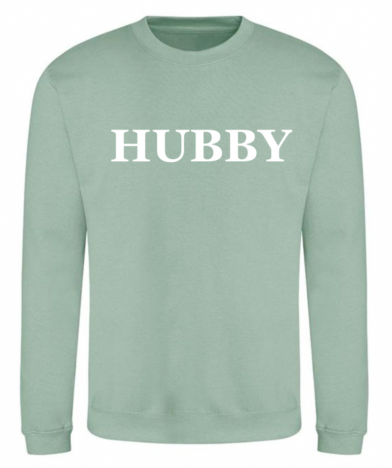 HUBBY personalised sweatshirt | personalised groom sweatshirt | personalised men's wedding sweatshirt