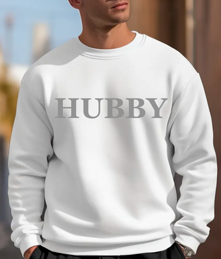 HUBBY personalised sweatshirt | personalised groom sweatshirt | personalised men's wedding sweatshirt