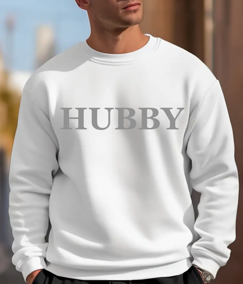 HUBBY personalised sweatshirt | personalised groom sweatshirt | personalised men's wedding sweatshirt