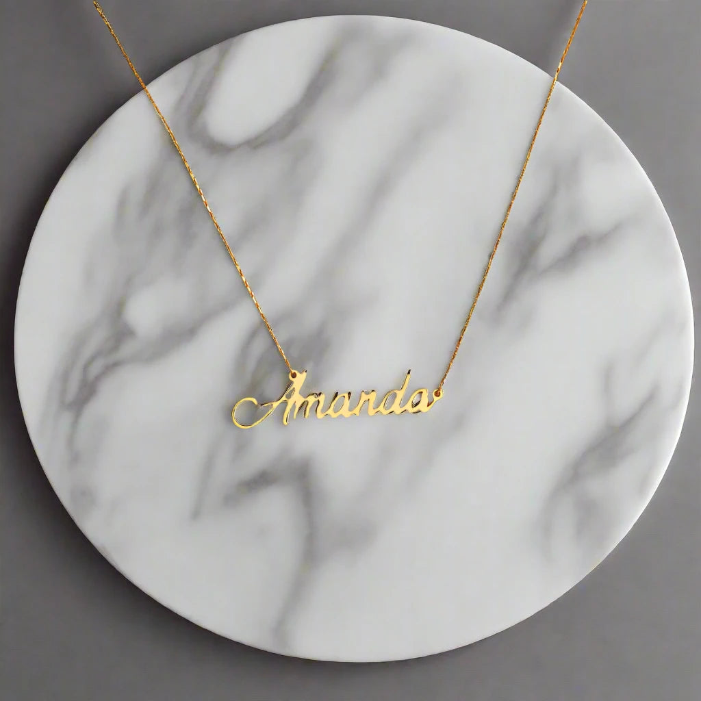 Womens personalised name necklace