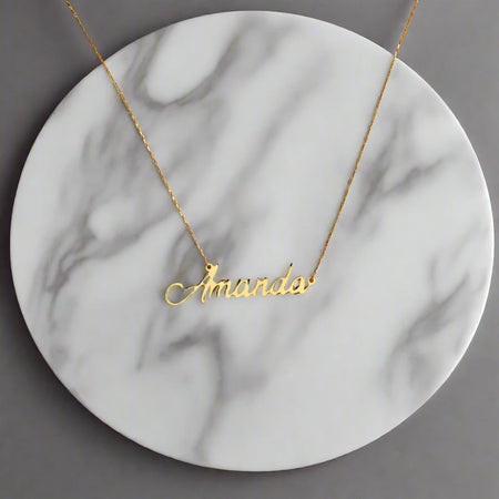 personalised name necklace | custom name necklace for women | sterling silver personalised name necklace | engraved name necklace