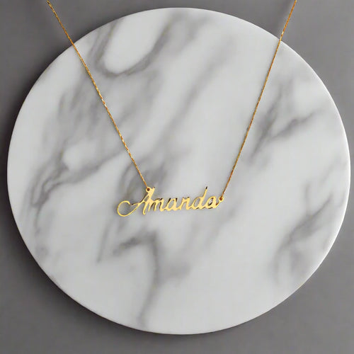 personalised name necklace | custom name necklace for women | sterling silver personalised name necklace | engraved name necklace