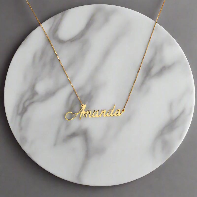 personalised name necklace | custom name necklace for women | sterling silver personalised name necklace | engraved name necklace