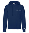 personalised men's Roman numerals hoodie | personalised over head hoodie with Roman numerals | embroidered Roman numerals hoodie for men