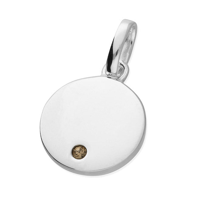 Womens round birthstone personalised necklace