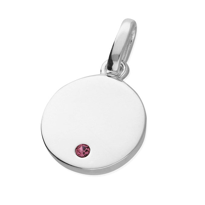 Womens round birthstone personalised necklace